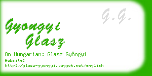 gyongyi glasz business card