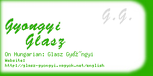 gyongyi glasz business card